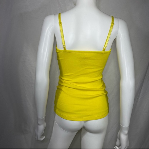 Faded Glory Sunshine Yellow Ribbed Lace Cami - Picture 4 of 6